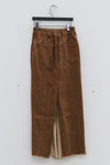 OUDE WAAG Washing Cowboy Decoding Mid-Boxy Skirt OW-23SS-SK06 reddish brown